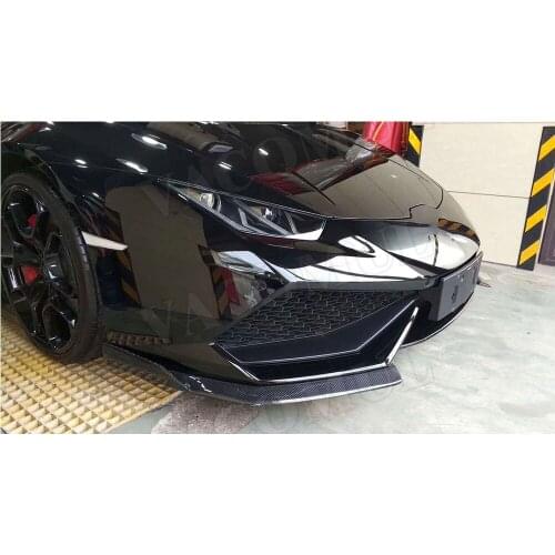 Front Bumper Splitter Apron Carbon Fiber case for Lamborghini Huracan LP600 LP610 Coupe 2014 2015 2016 2017 D Style Car Styling