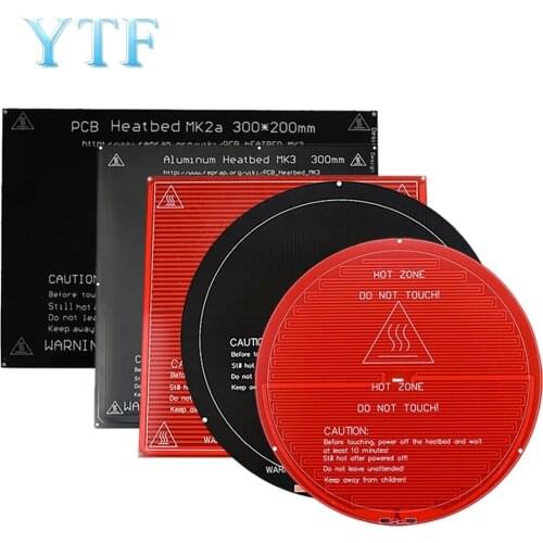 3D Printer Hot Bed Platform Accessories Aluminum Substrate Mk2 Mk3 Large Size PCB Heating Aluminum UM2 Heating Board