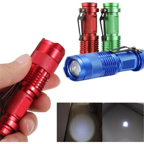 Portable Mini Q5 LED Flashlight Tactical Flash light 2000Lumens Zoom Powerful Torch For Camping ByAA/14500 Camping Lantern