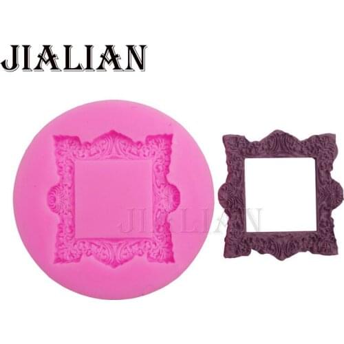Silicone Mold Frame Photo Chocolate Mold Fondant Cake Decoration Mold used to easily create poured sugar T0720