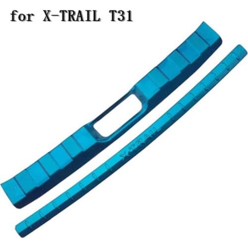 Car styling for Nissan X-TRAIL Rogue T31 2008-2013 Stainless Steel Rear Bumper Protector Sill Trunk Tread Plate Trim