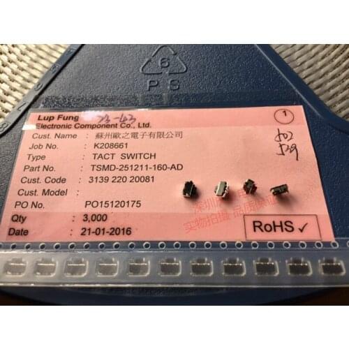 Taiwan 2*4 SMD Side Press Phone Power Button Flat MP3/MP4 Buttons Micro Touch Touch Switch