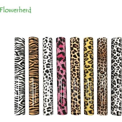 Leopard Heat Transfer Vinyl HTV Rolls Iron on Vinyl Bundle 12"x12" for Cricut, Silhouette & Cameo DIY Iron on T-Shirts Fabrics