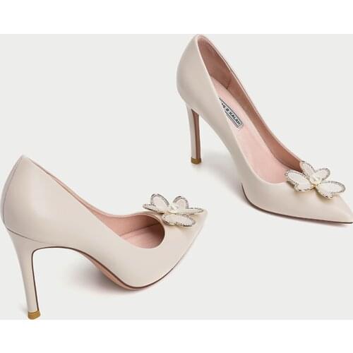 High Heel Shoes Women Thin Heel Point Toe Bridal Shoes Woman Heels Pumps