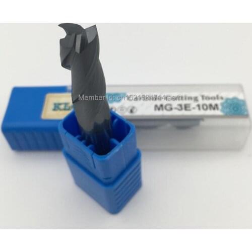 KLOT HRC50 ALTiN Coated Solid Carbide End Mill 1 1.5 2 2.5 3 3.5 4 5 6 8 10 12 14 16mm 3-Flute CNC Milling Cutter