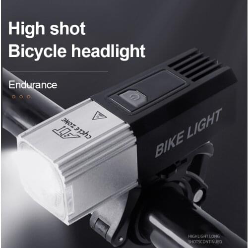 Bicycle Headlight Night Riding Equipment Digital Display Light Outdoor Strong USB Chargeable Waterproof Flashlight