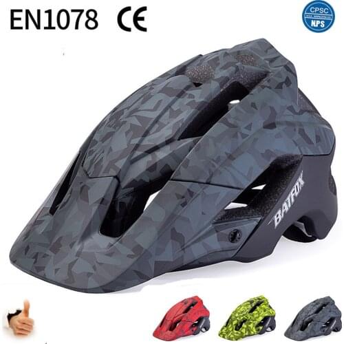 BATFOX Cycling Helmets MTB Bike Helmet Casco Bicicleta BicycleCapacete Ciclismo Bike Helmet with Sun Visor Helmet Bike