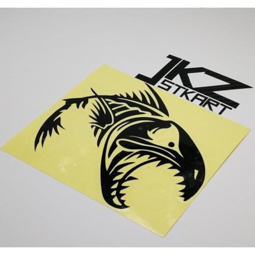 JKZ STKART Vinyl Die Cut Car Stickers Decals Skull Fish 02 13 x 12 cm for Motor Bike Laptop Helmet Decorated Stickers