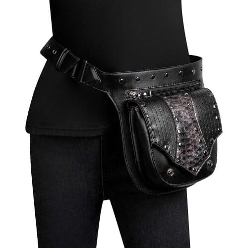 Vintage Steampunk Bag Steam Punk Retro Rock Gothic Retro Bag Goth Shoulder Waist Bags Packs Victorian Style Women Men Leg Bag O0