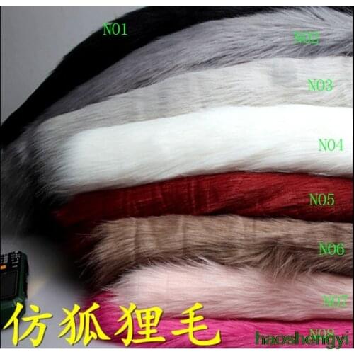 High-grade imitation fox plush fabric, high-end clothing fabric