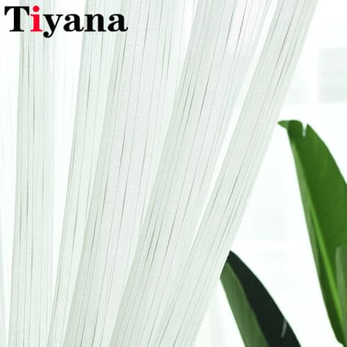 Japanese Linen Stripe Tulle Curtain For Living Room Striped Bedroom Curtain Window Custom Made Drapes Curtains 039Z
