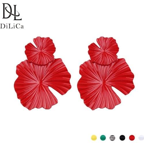 DiLiCa Ethnic Womens Earrings for Women Vintage Alloy Painting Charming Drop Earrings Womens Statement Earring Dangle Jewelry