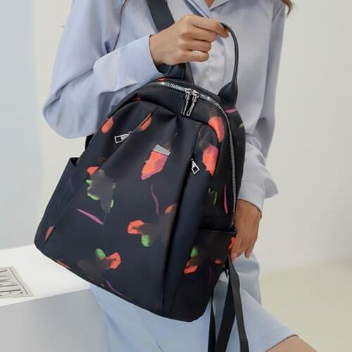 2021 Womens Backpack with Print Girls School Bagpack Female Anti Theft Oxford Backpacks Casual Ladies Rucksack New Lady Mochila