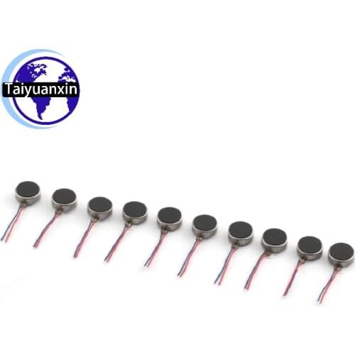 10PCS DC3V Micro Vibration Motor Mini Flat Pager Electronic Mobile Phone Button Battery Adhesive 1027 Vibration Motor