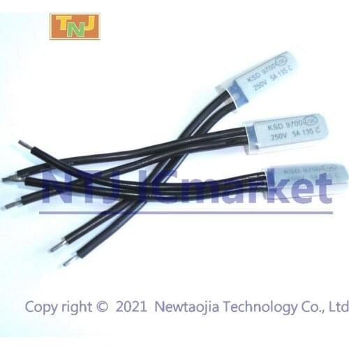 10 PCS KSD9700 135°C N.C. 250V 5A Bimetal Temperature Switch Thermostat Control