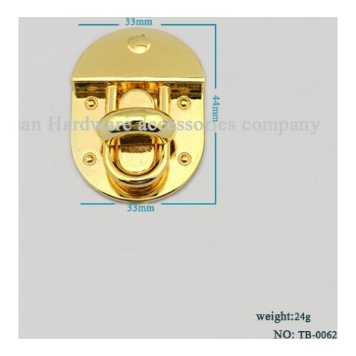 10 PCS/lot) metal plating processing leather handbags fine DIY twist lock decorative accessories