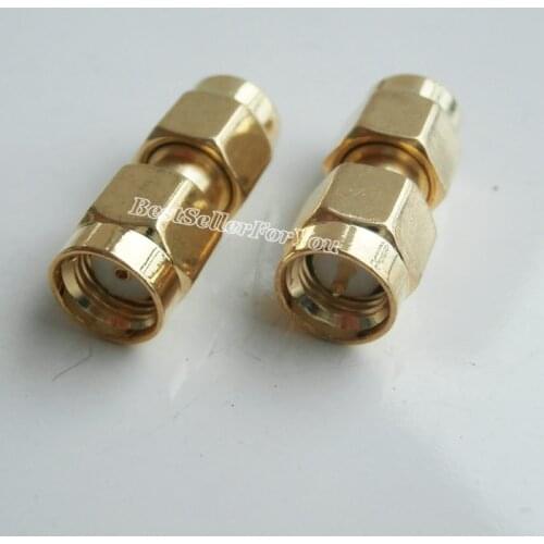 10Pcs RP SMA RPSMA Male Female Pin Jack to SMA Male Straight RF Connector Adapter