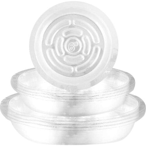18 Pack Clear Plant Saucers Plastic Drip Trays Flower Plant Pot Saucers for Holding Flower Planter Garden Pot 15/20/25cm