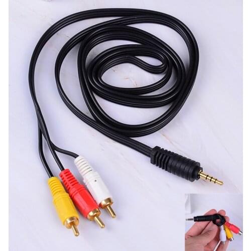 3.5mm Jack Plug To 3 RCA Plugs Male To Male/ Male To 3rca Female Audio Video AV Adapter Cable
