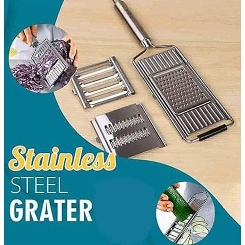 3-in-1 Multi-Purpose Vegetable Slicer Stainless Steel Fruit Potato Peeler Grater Shredders Food Chopper Cutter Kitchen Tools