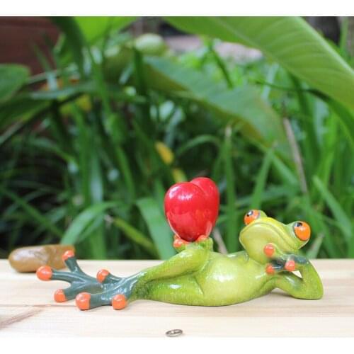 Resin creative 3D frogs figures Decoration Figurine Model,Bedroom, living room, windowsill, study