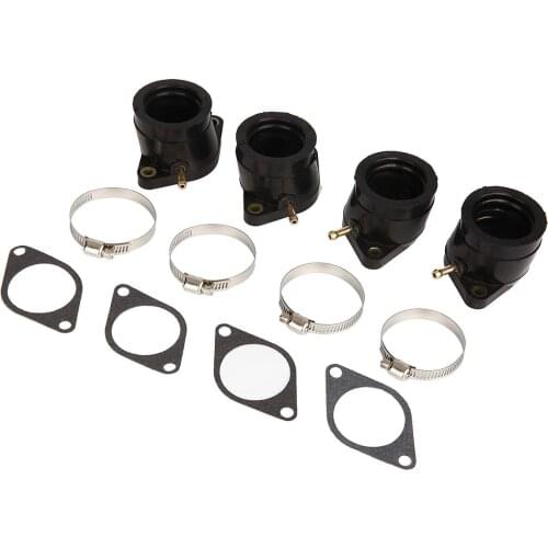 4 pcs Carburetor Intake Manifold Boot Adapter for Yamaha XJ650 XJ750 Maxim Seca 1981 1982 1983 5G2135860200 5G2135960100