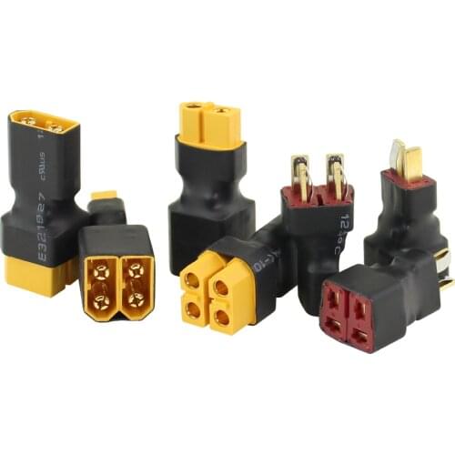5PCS XT60 T Plug Harness for 2 Packs in Parallel Parallel Head Change-over Plug Connectors Battery Aircraft Car Model
