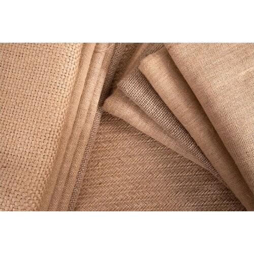 50x150cm Natural Burlap Fabric For Placemats Bags Tablecloth Background Decoration Mesh Linen Textile Cloth Costura Stof 6colors