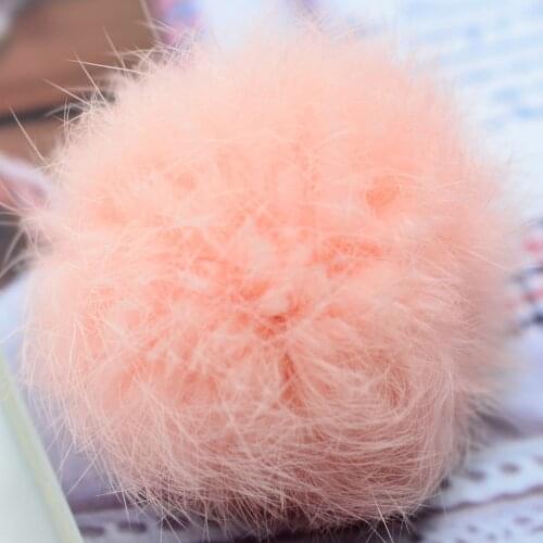 8 Pieces DIY Faux Rabbit Fur Pompom Balls for Key Chain Car Handbag Decoration
