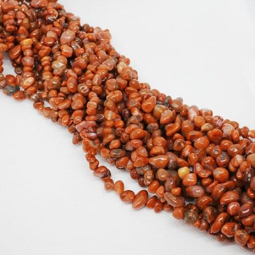 5-8mm Natural Gemstone Red Agate Stone Freeform Gravel Stone Chip Beads for Jewelry Making Diy Bracelet Necklace Earrings 32