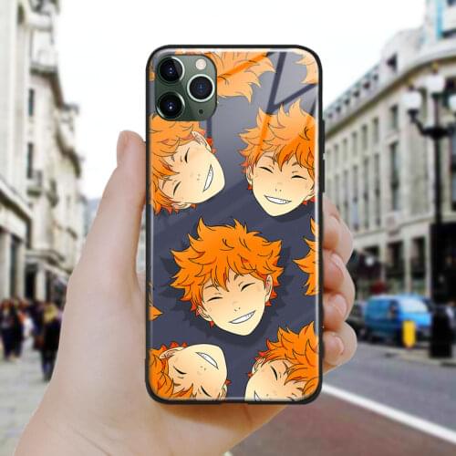 Hinata shoyo manga art design Soft Silicone Glass Phone Case Cover Shell For iPhone SE 6 6s 7 8 Plus X XR XS 11 12 Mini Pro Max