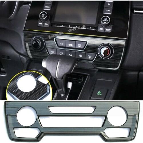 Black titanium Control Air Conditioning Panel Trim for Honda CRV CR-V 2017 2018 2019