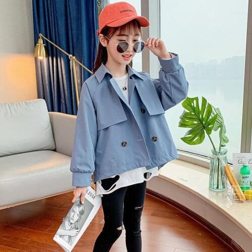 2021 Spring Autumn Jackets for Girls Teenage Fashion Kids Girl Jacket Windbreaker for Girl Children Jacket Baby Trench Coat
