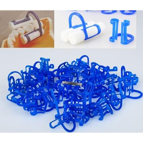Cotton Roll Holder Clip Disposable Dental Lab Tool Teeth Whitening Product 100pcs/kit