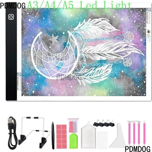Dimmable A3/A4/A5 led light pad,tablet,tools,diamond embroidery,accessories for square round diamond painting