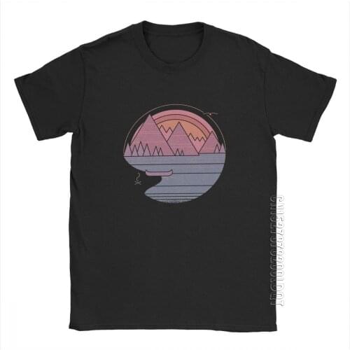 The Mountains Are Calling Hiking T-Shirt Men Outdoors Nature Camping T Shirt Trekking Summer Basic Tees O Neck Cotton Clothes