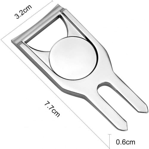 Golf Pitch Mark Convenient Practical Metal Small Divot Fork Repair Tool for Outdoor