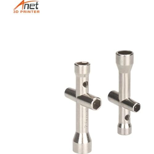Hot sale 3D 4 in 1 M2/M2.5/M3/M4 Printing Nozzles Wrench Screw Nut Hexagonal Cross Mini Wrench Nozzle Tool For 3D Printer Parts