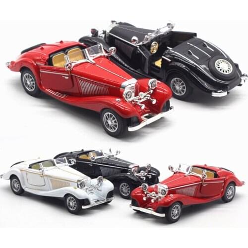 Red/Black/White 1:28 Scale 500K Metal Alloy Diecasts Classic Pull Back 1936 car Model Toys About 16.5*6*4.5cm For Children Gift