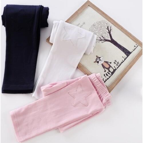 Girl Legging Kids Spring Autumn Clothes Cotton Children Skinny Pants for Baby Girls Leggings solid star