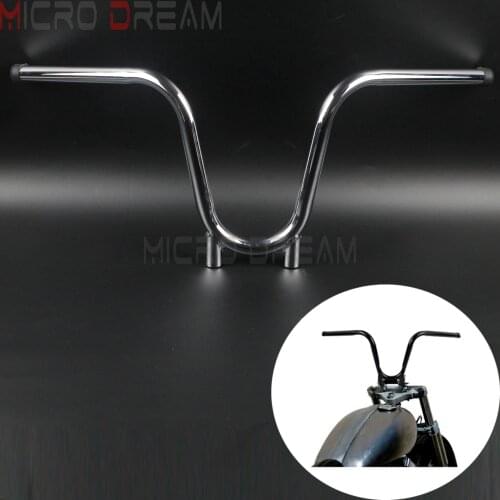 Motorcycle 7/8 inch Bootlegger Handlebars Chrome Rise 9.5'' Ape Bars 22mm Handle Drag Bars For Harley Cafe Racer Yamaha Bobber