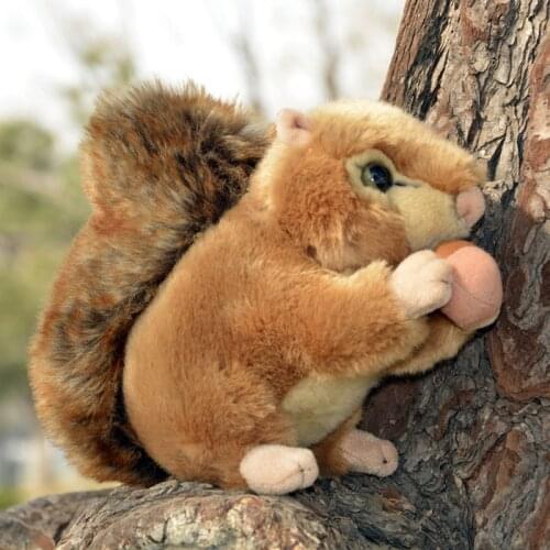 Aurora Stuffed Toys Lovely Squirrel Simulation Animal Squirrel Stuffed Plush Toy Kids Toy Birthday Gift For Children soft doll