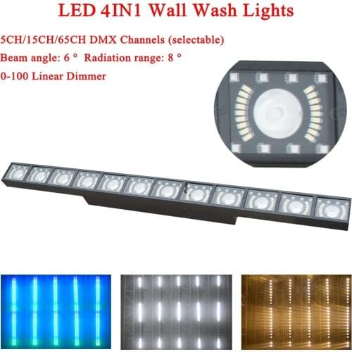 New Multi-function Stage Effect Light LED 100W 4IN1 Wash Wall Lights Running Horse Point Control DMX512 Disco Party DJ Equipmen