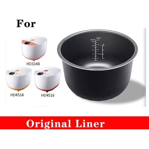 Original 4L Replacement Rice cooker Cooking Pot Liner Non-stick liner Container Accessories For Philips HD3148 HD4514 HD4516