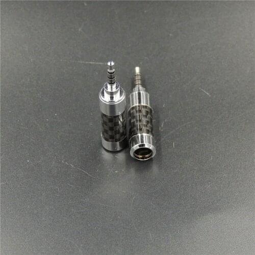 Rhodium Plated carbon fiber 2.5mm 4 Pole male Repair Headphone Jack Plug Cable Solder Audio Connector
