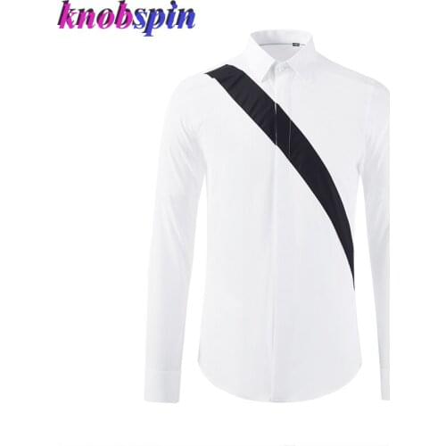 Luxury Men Shirt Turn-over Collar Long Sleeve Slim Chemise homme Brand quality Casual Business Cotton Shirts Plus size Camisas