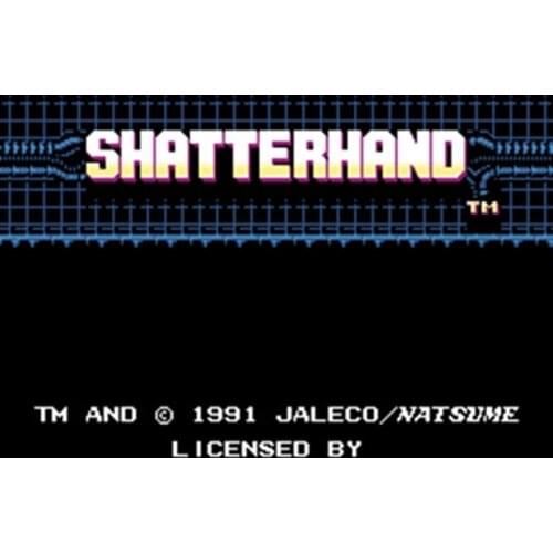 SHATTERHAND 60 Pins English Version Game Cartridge for 8 Bit 60pin Game Console