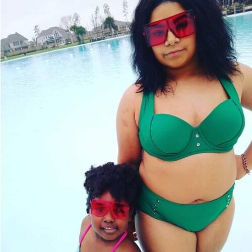 1Set Oversized Sunglasses for Child Kid Shades Jelly Frame Square Sun Glasses Women Kids Popular Matching Pair of Sunnies UV400