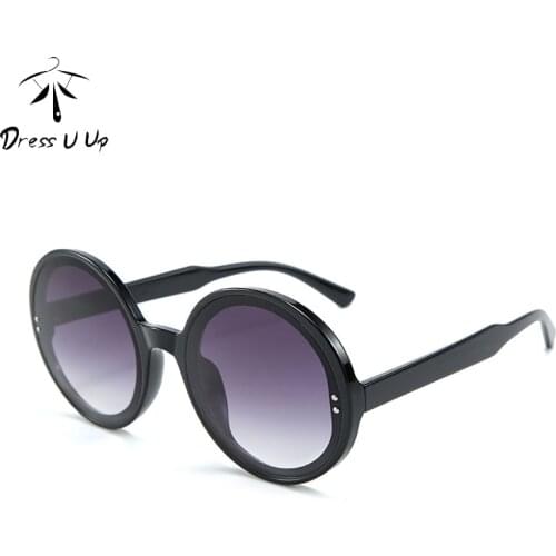 DRESSUUP Round Oversized Sunglasses Women Oval Sunglasses Women Men Vintage Glasses for Women Luxury Oculos De Sol Gafas