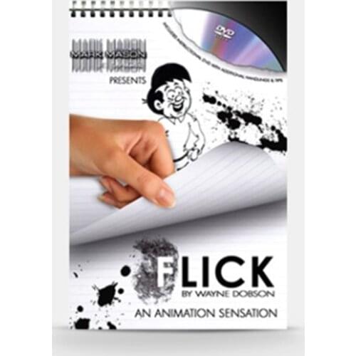 Flick (With DVD) Magic Tricks Magie Book Card Magia Close Up Illusions Gimmick Props Funny Magician Toys Gadget Classic Magie